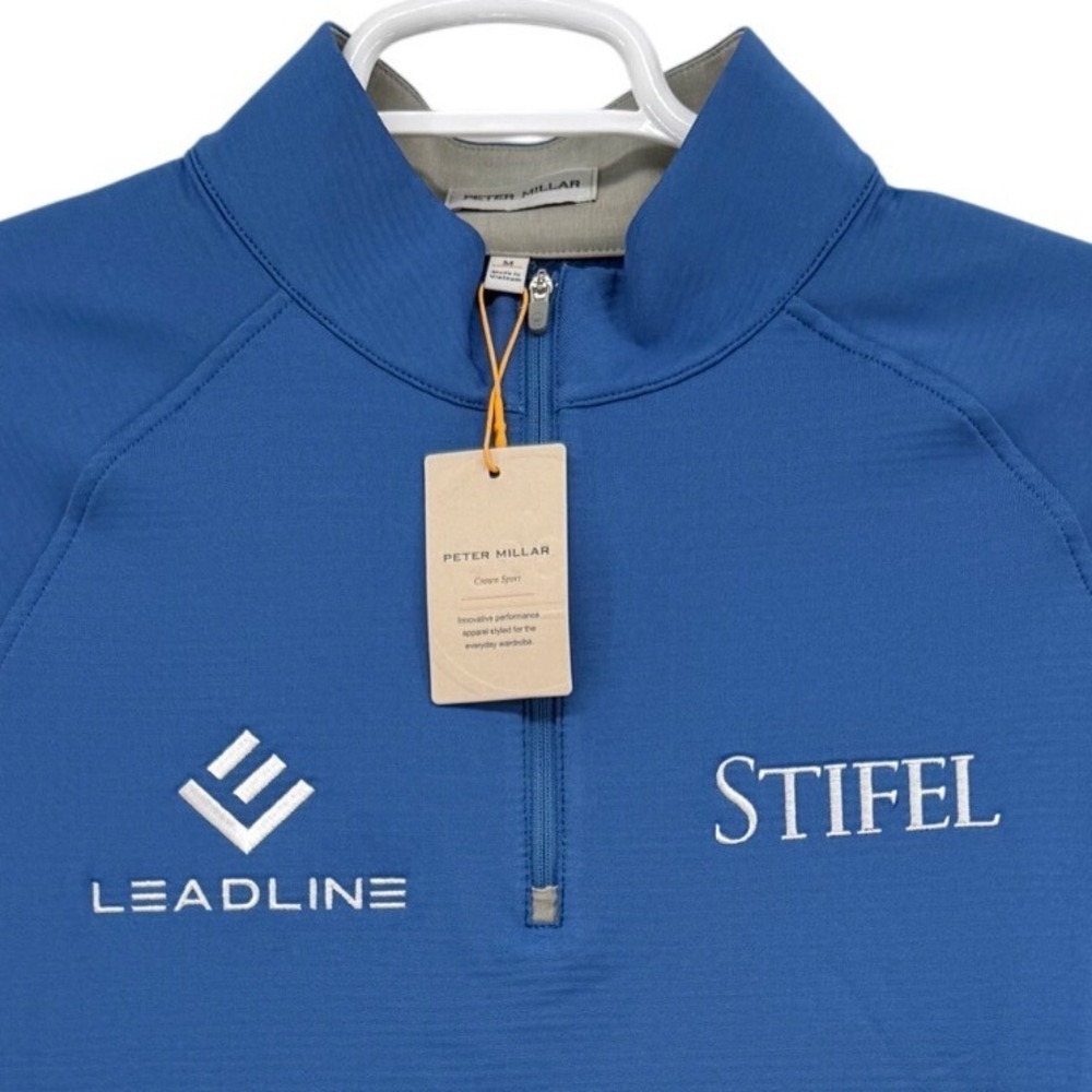 Peter Millar Crown Sport M 1/4 Zip Pullover NWT PGA Tour Issue Keith Mitchell